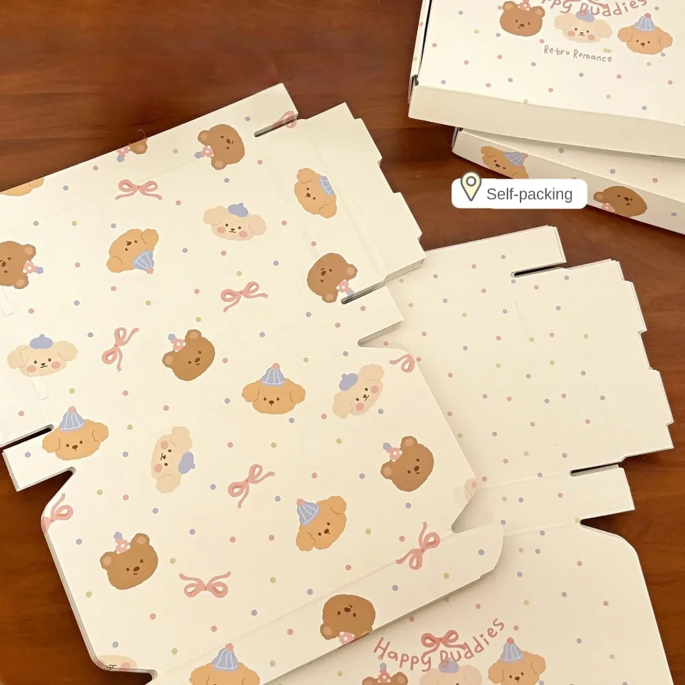 Milk Yellow Corrugated Box – Cute Cartoon Design, Reusable Thickened Square Packaging B... - SKU TCB20572 - UGI Packaging