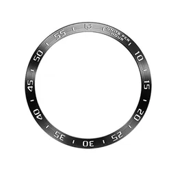 Sleek Metal Bezel Ring Smartwatch Case Cover Protector for Watch 7 40mm (A style black)