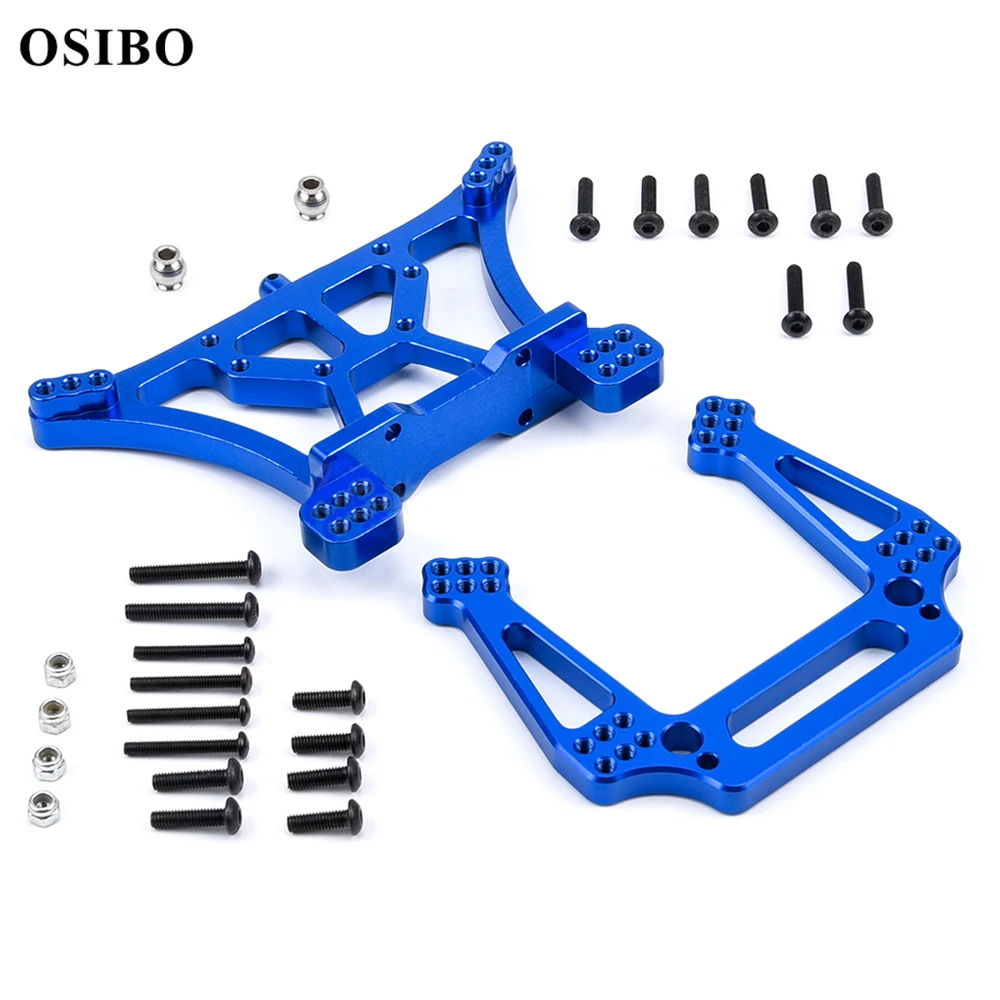 Aluminum Front & Rear Shock Tower Mounts Replace 3638 3639 for 1/10 Traxxas Slash 2WD Rustler