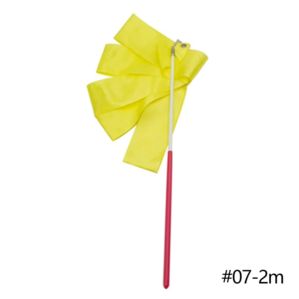 2M Art Gymnastics Ballet Dance Ribbon with Twirling Stick Kid Sport Performance Stage Gym Dance Rhythmic Show Prop 1pc