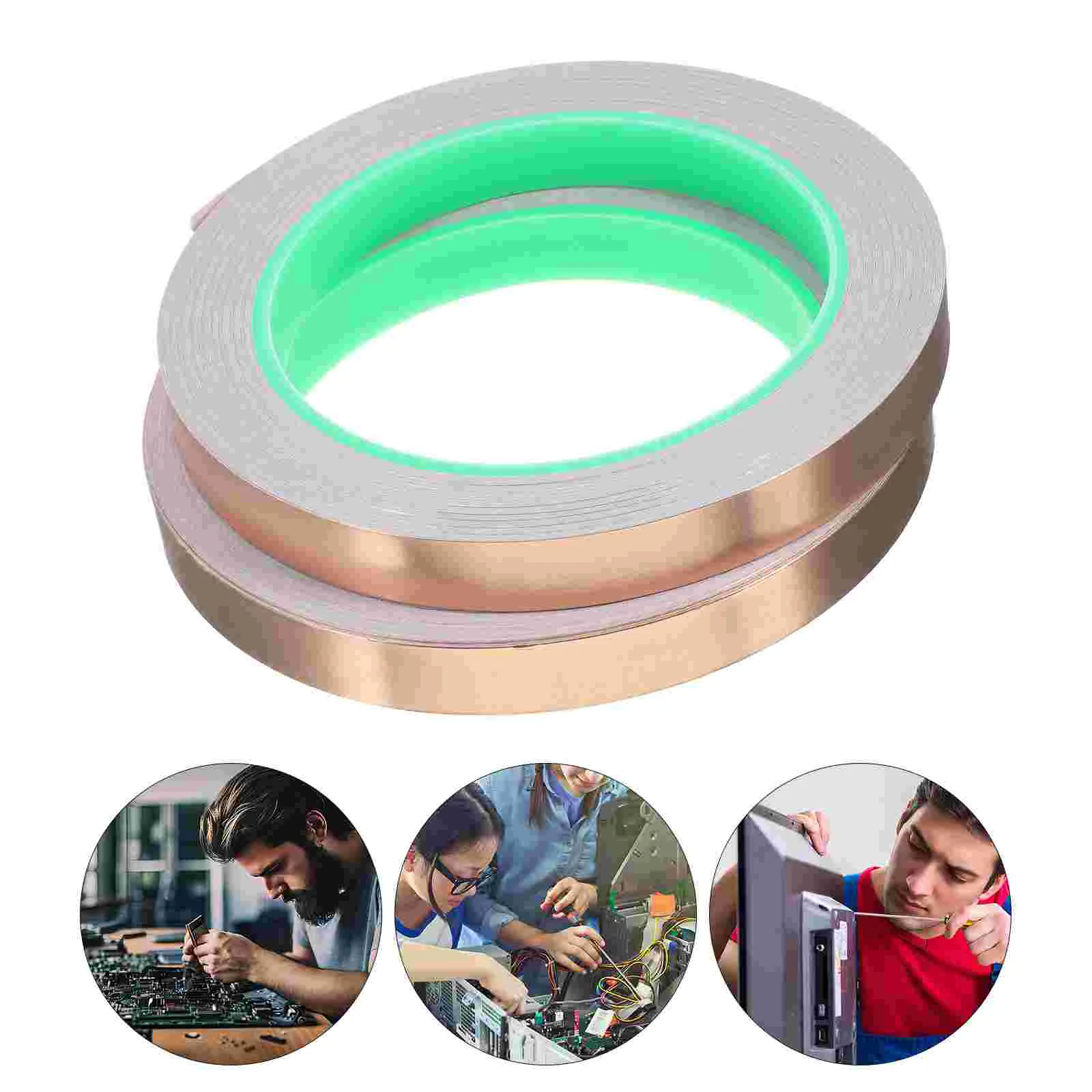 

2 Pcs Adhesive Copper Foil Conductive Tapes for DIY Guitars Craft High Temperature Resistance Multi-use
