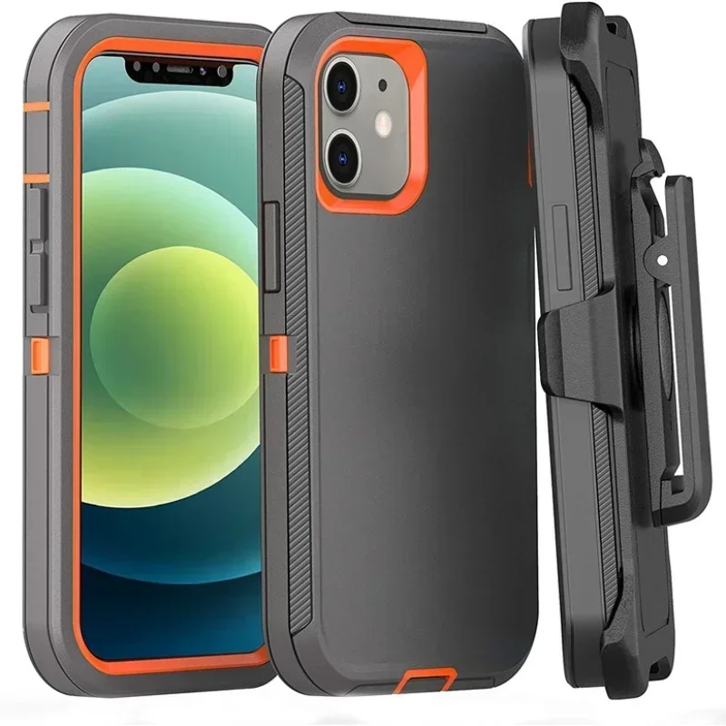 Hybrid Heavy Duty Armor Phone Case with Belt Clip Cover