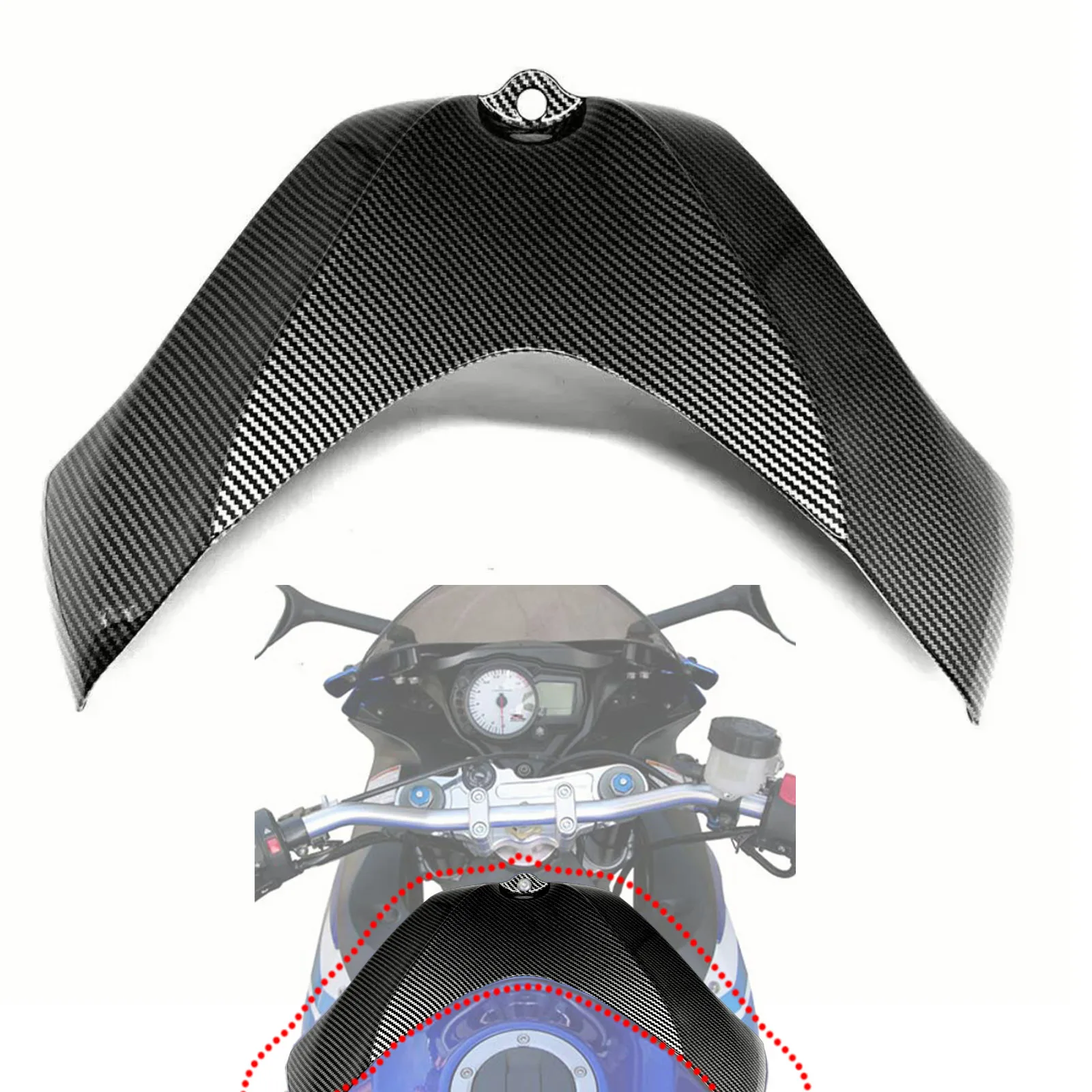 

Для suzuki gsxr600/750 gsx-r600 2006-2007 углеродное волокно шаблон передняя крышка бака газа обтекатель Cowl аксессуары