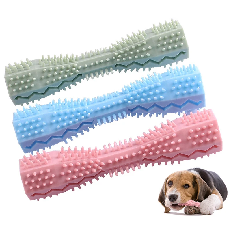 Pet Supplies Dog chew stick Bite resistant pet fun leaky food TPR Material Dog Toothbrush Grinding Teeth Cleaning Stick 2