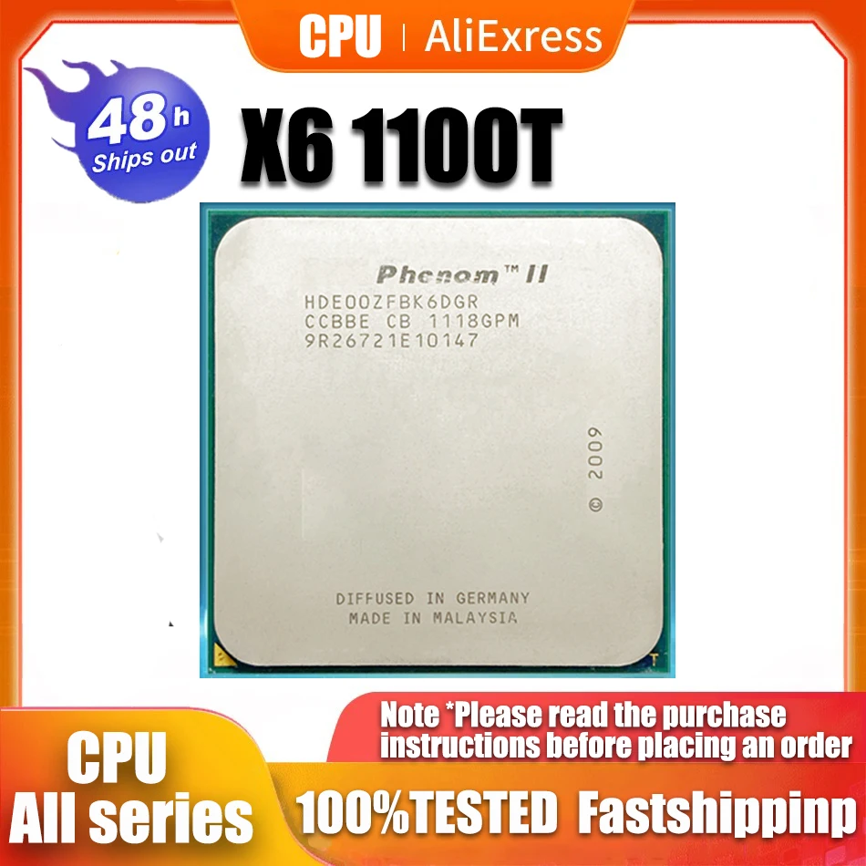 

6-ядерный Процессор Phenom II X6 1100T 1100 3,3 ГГц HDE00ZFBK6DGR Socket AM3