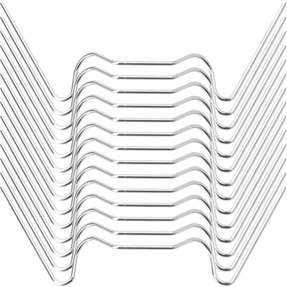 

50 Pcs Greenhouse Glass Clamps Supplies W-wire Clips Stainless Steel Pane Fixing Type