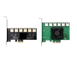 H05B – carte graphique PCIE 1 /PCIEx4 à 6 USB 3.0, grande extensibilité, carte graphique ETH pour mineur, pièces de rechange 