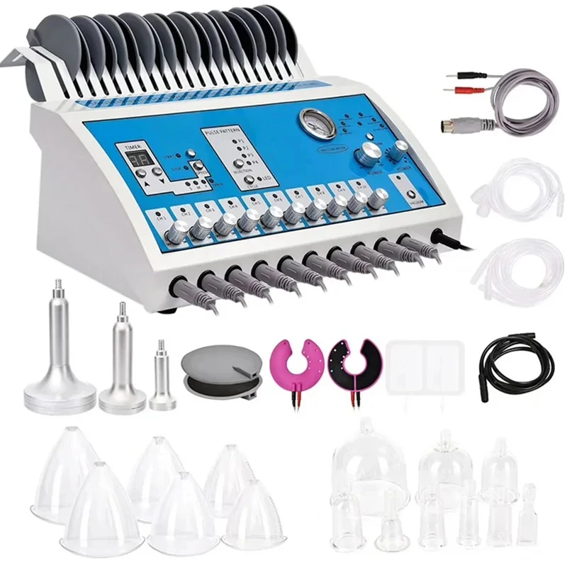 Máquina Eléctrica de estimulación muscular, aparato de masaje al vacío, moldeador corporal, calor infrarrojo, ondas rusas, EMS, 2