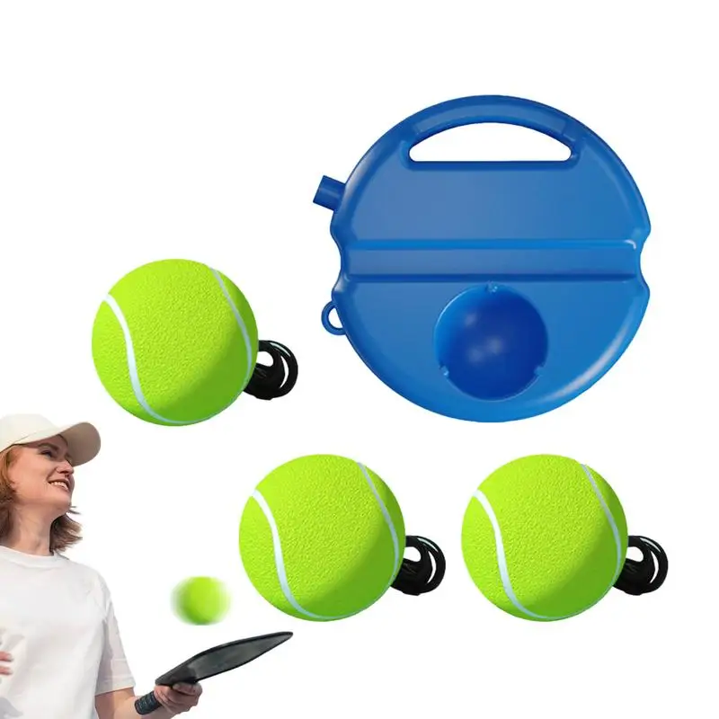 Tennis Practice Rebounder Portable Tennis Trainer Practice Equipment With String Ball Training Tool