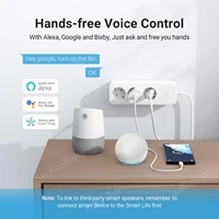 Tuya WiFi Smart Power Strip 3 EU Plug Smart Socket with Power Monitor Home Appliances Timer Outlet for Alexa Google SmartThings - Image 3