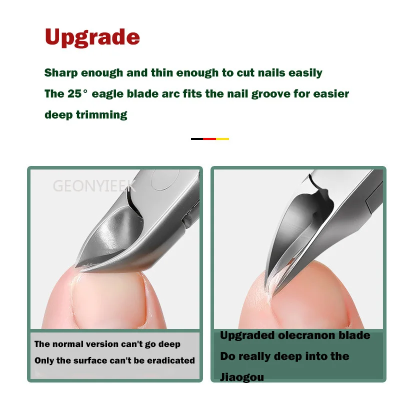Toe Nail Clipper Stainless Steel Toenail Nail Clippers 1pc Druable Manicure Tools Professional Cutters Pedicure Thick Ingrown Correction Tool nail clippers