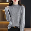 100% Pure Wool Half-neck Pullover In Autumn And Winter New Cashmere Sweater Women's Casual Knit Top Women's Coat 19 Colors 4