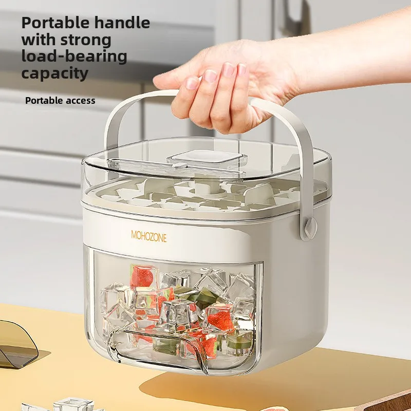New Large Capacity DIY Household Food Grade Plastic Double-layer Ice Storage Barrel ice mold ice ball maker ice Ball Mold Tools sets 48 grid ice maker