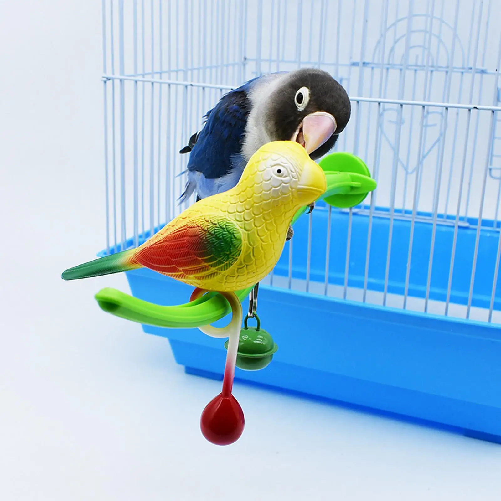 Bird Toy with Interactive Bird Cage Accessories Bird Perch Parrot Cage Toy for Parakeet Cockatiel Bird Cockatoos Budgerigar