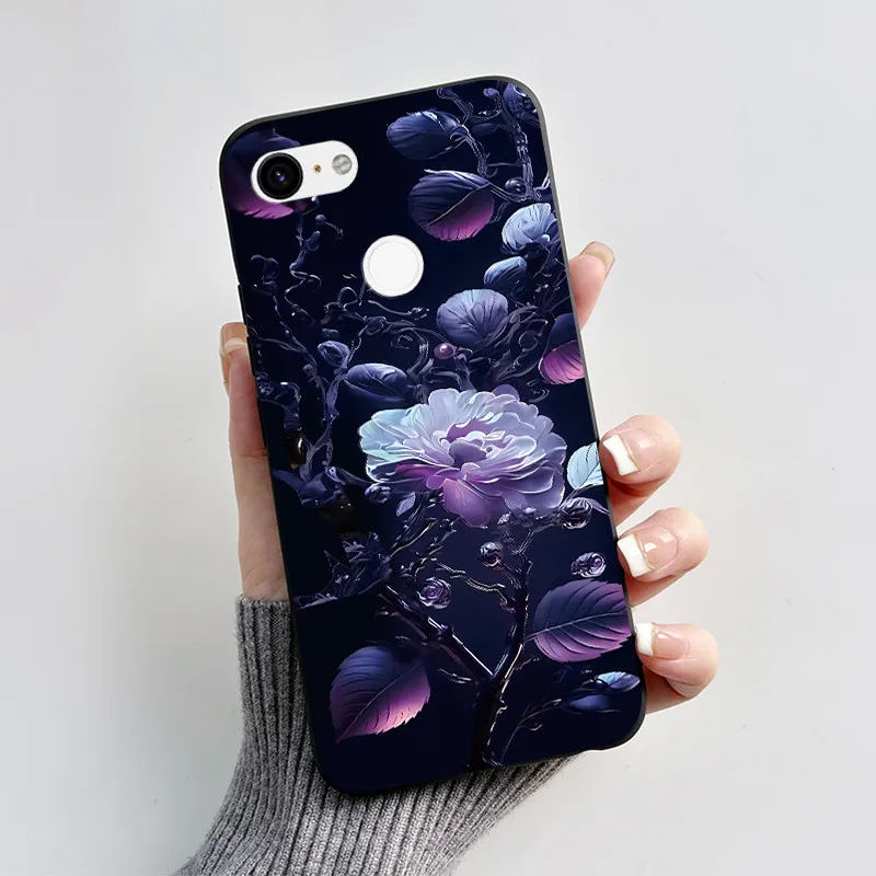Charming Heart Cartoon Black Bumper Soft TPU Silicone Phone Case