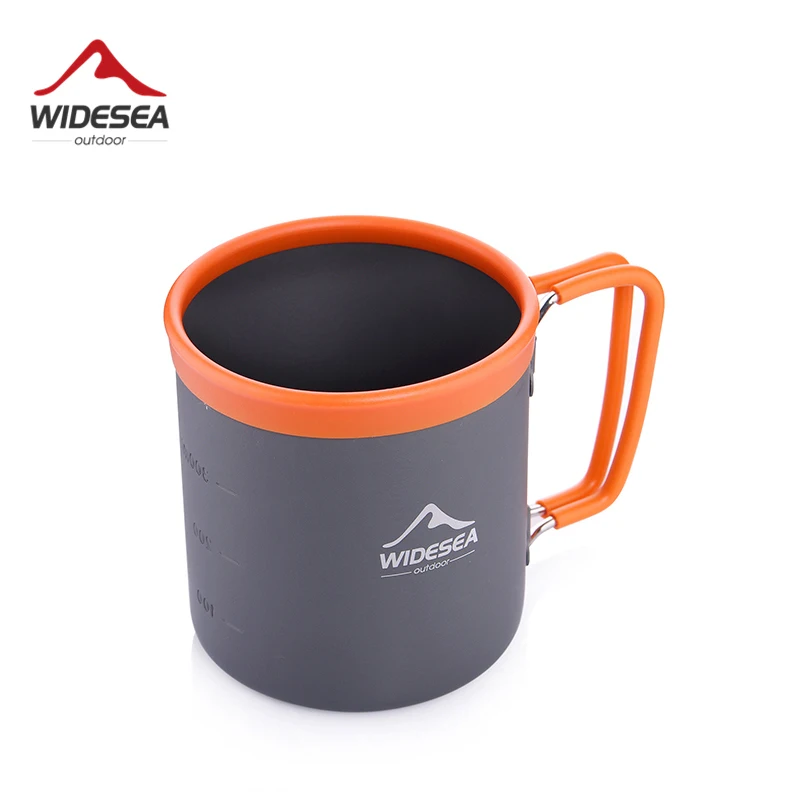 

WIDESEA 480ml Camping Aluminum Cup Outdoor Mug Tourism Tableware Picnic Cooking Equipment Tourist Coffee Drink Trekking Hiking