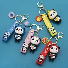 

Cartoon Panda Silicone Keychain Toy Children Cute Creative Key Pendant Toy Kids Schoolbag Panda Decoration Keychain Gifts