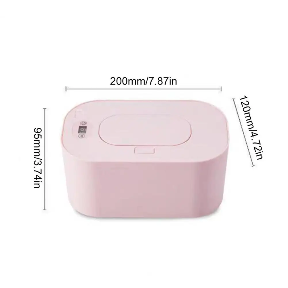 20*12cm Baby Wipe Warmer Wet Wipes Warmer LED Display Adjustable Wipe Warmer Dispenser For Baby Wet Wipes Home Travel Car Use