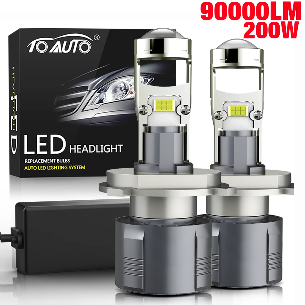 60000lm H4 H7 Led Mini Projector Lens H8 H11 Canbus 9005 Hb3 9006 Hb4 9012 Hir2 Car Headlight