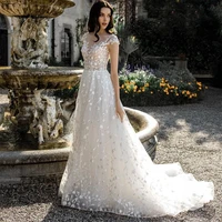 Exquisite Wedding Dresses For Women Sleeveless V-Neck Bridal Gowns Lace Appliques Robes Delicated Vestidos De Novia Customized 1