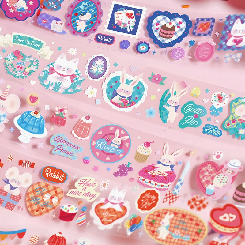 8 Pz/Lotto Mi Duo Ni Ni Ni Qi Lv Series Nastri Decorativi Per Animali Domestici Retrò