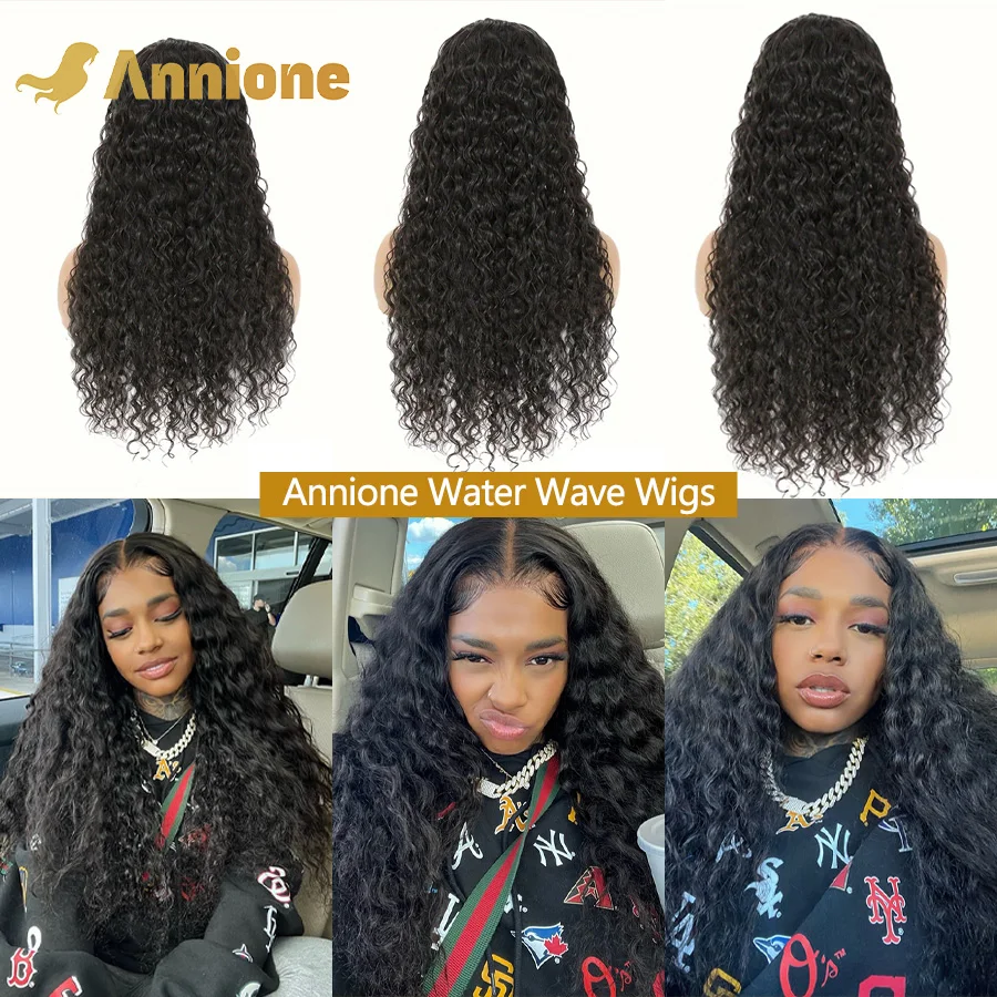 Water Curly 28inch Lace Front Wig 13x4 HD Transparent Lace Front Human Hair Wig Brazilian Natural 100% Human Hair Wigs For Women