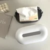 Ins White Plastic Tissue Box Table Organizer Kitchen Bedroom Storage Box Living Room Drawer Office Removable Paper Tissue Box 6