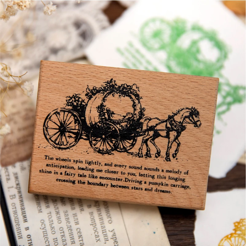 Alphabet Stamps Wooden Stamps Decorative Stamps Journal GO Magical Wooden Rubber Stamp Patterns Stamp for DIY Craft Card Scrapbooking Supplies Photo Album Diary Decor