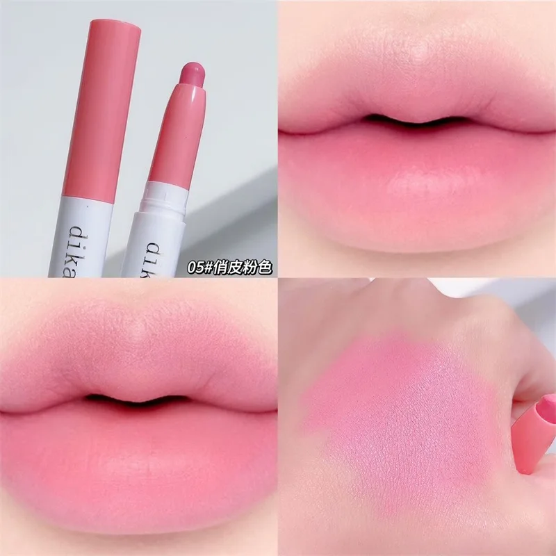 Matte Lipstick Pen Waterproof Nude Lip Liner Pencil Matte Contour Tint Coral Pink Lipsticks Lasting Non-stick Cup Lips Makeup