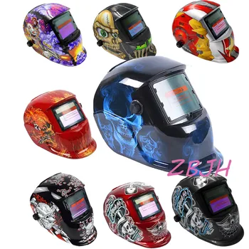 Maschera per saldatura batteria solare automatica Li batteria elettrica DIN4/9-13 TIG MIG casco per saldatura maschera per saldatura automatica oscurante