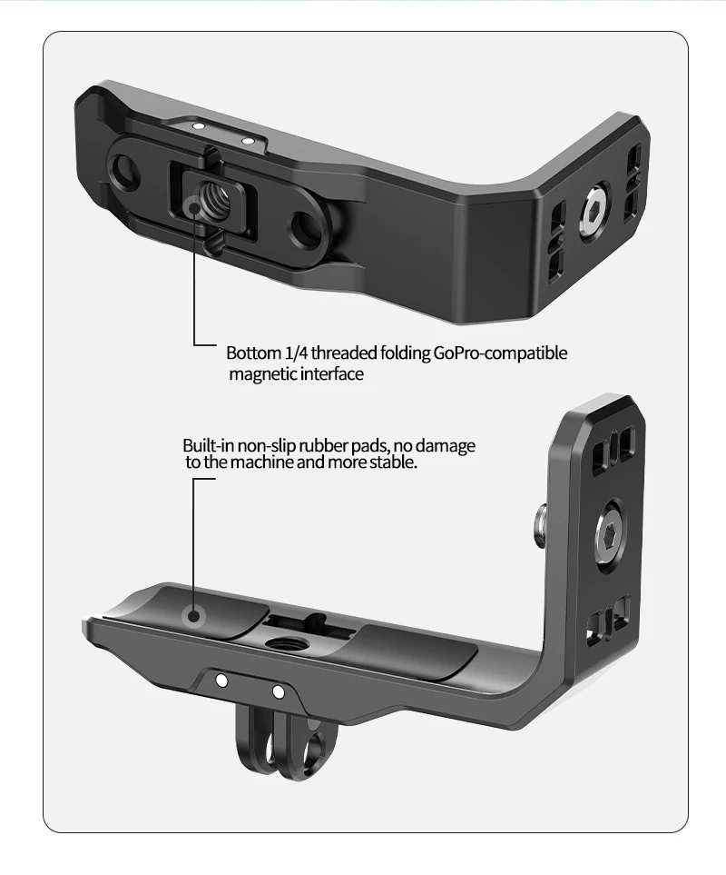Quick Release Metall L Plate Board Rig mit magnetischer Adapter Basishalterung für Insta360 X4 X5 Action Panoramakamera-Zubehör – Detail 10