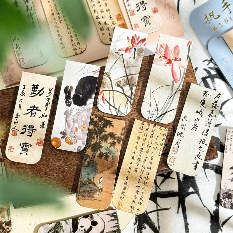 Chinese style Magnetic bookmark Reading mark 4 pcs/pack butterfly magnetic bookmarks