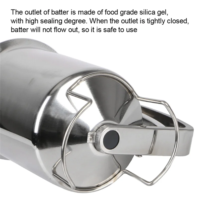 1 PCS Handheld Stainless Steel Batter Dispenser Cake Cupcake Dough Dispensers Kitchen Tool Baking Flour Paste Funnel
