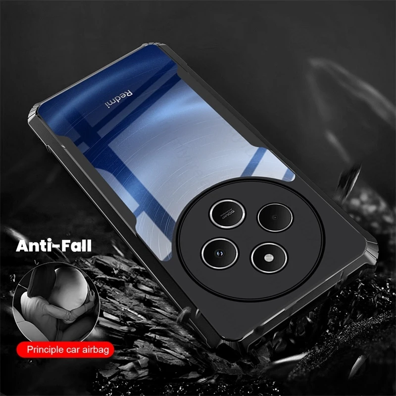 Clear Acrylic Back Cover with Magnet Holder Ring for Smartphone Protection