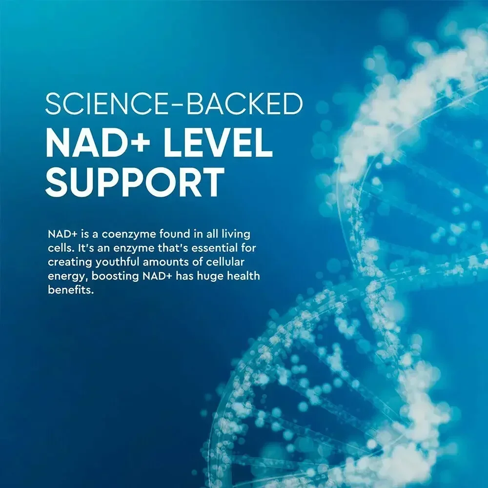 NAD + Resveratrol Supplement Anti-aging Helps Boost Energy Promotes Cell and Skin Health Promotes Blood Circulation