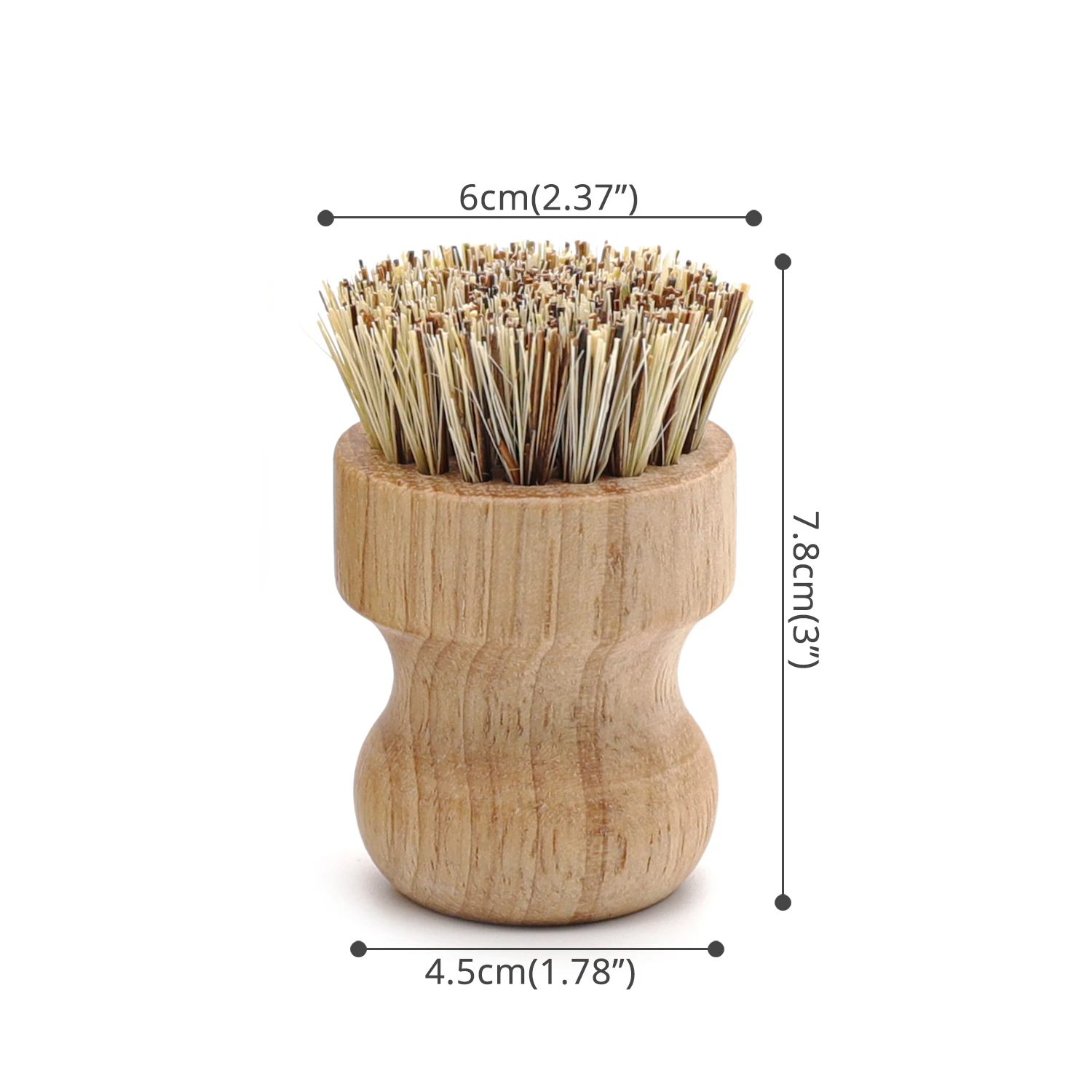 Cepillos de Bambú Fregar,DBAILY 3Pcs Cepillos para Fregar Platos de Bambú Redondo para Sartén de Hierro Fundido Fregadero de Cocina Baño Limpieza Doméstica 