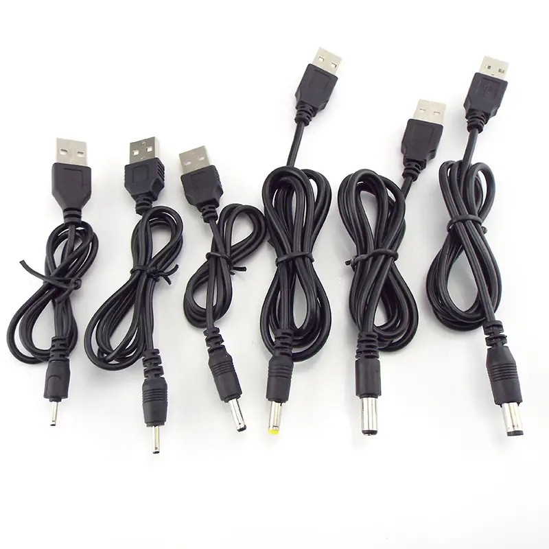 USB To DC 3.5*1.35mm 2.0*0.6mm 2.5*0.7mm 4.0*1.7mm 5.5*2.1mm 5.5*2.5mm Plug Jack DC 5V Power Extension Cable Connector - Image 4