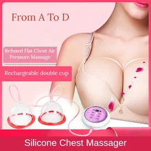 

2022 Silicone Chest Massager Home Electric Vibration Breast Enhancement Beauty Instrument Hot Compress Breast Massager Chest SPA