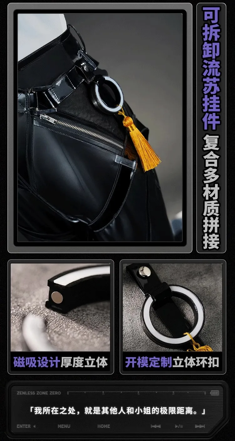 Zenless Zone Zero Evelyn Chevalier Cosplay Kostüm Wig Uniform Jacke Headwear Ohrringe Frauen Mädchen Halloween Rolle Spielen Requisiten Cos 418