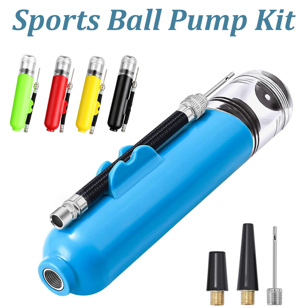 Portable Air Pump Sports Ball Pump Kit for Soccer Ball Basketball Volleyball Balloons Bikes Hand Pump for Inflatables