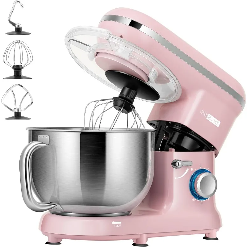 

VIVOHOME Stand Mixer, 660W 10 Speed 6 Quart Tilt-Head Kitchen Electric Food Mixer with Beater, Dough Hook, Wire Whip and Egg