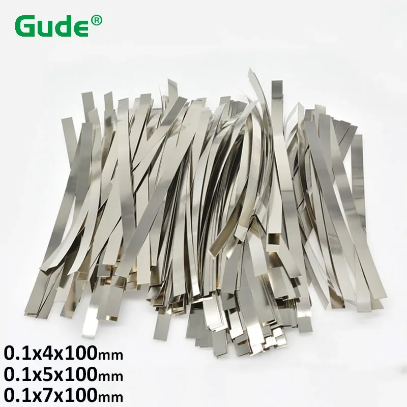 цена Nickel Plated Steel Sheet Strip Connector Nickel-Plating Strap for Lithium 18650 Battery Welding Belt Spot Welder Length 100mm