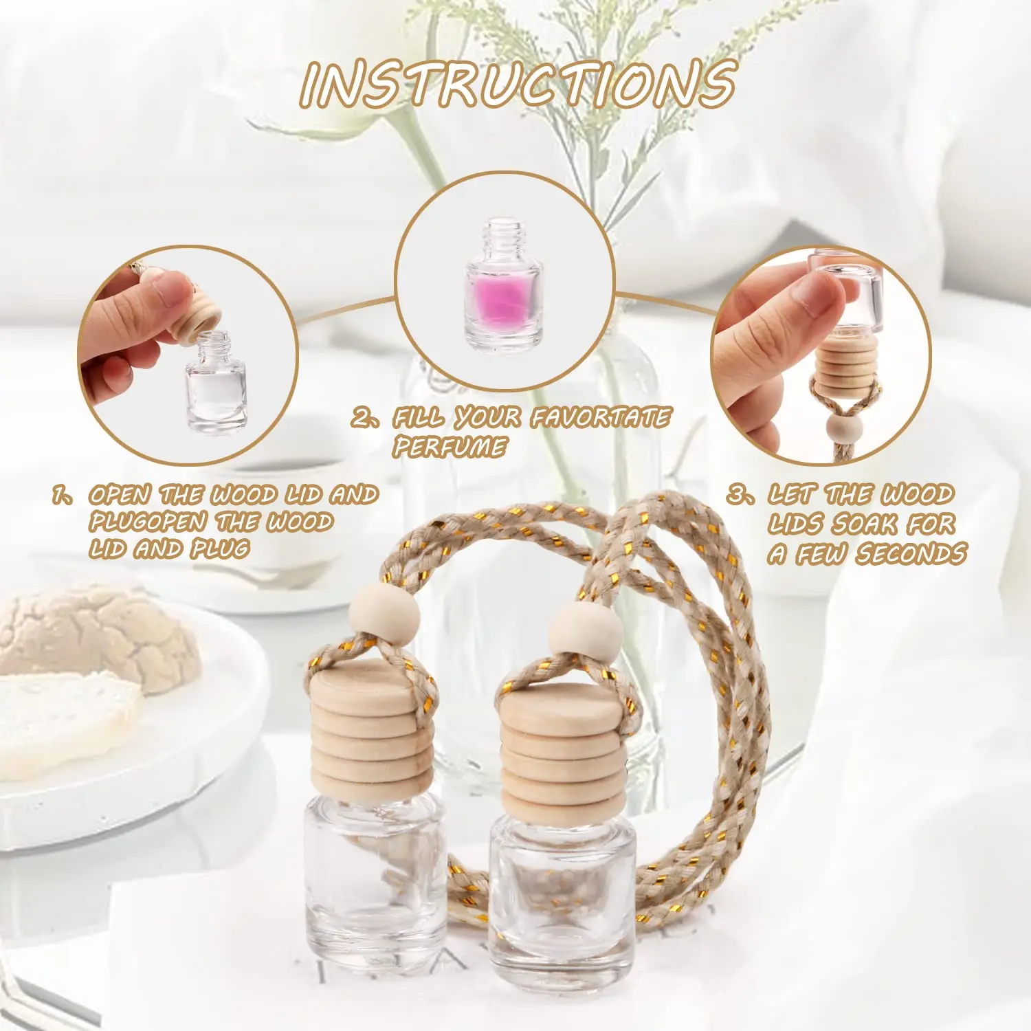 50 Pezzi Mini Bottiglia Dei Desideri In Vetro Con Chiusura In Sughero - Foto 7