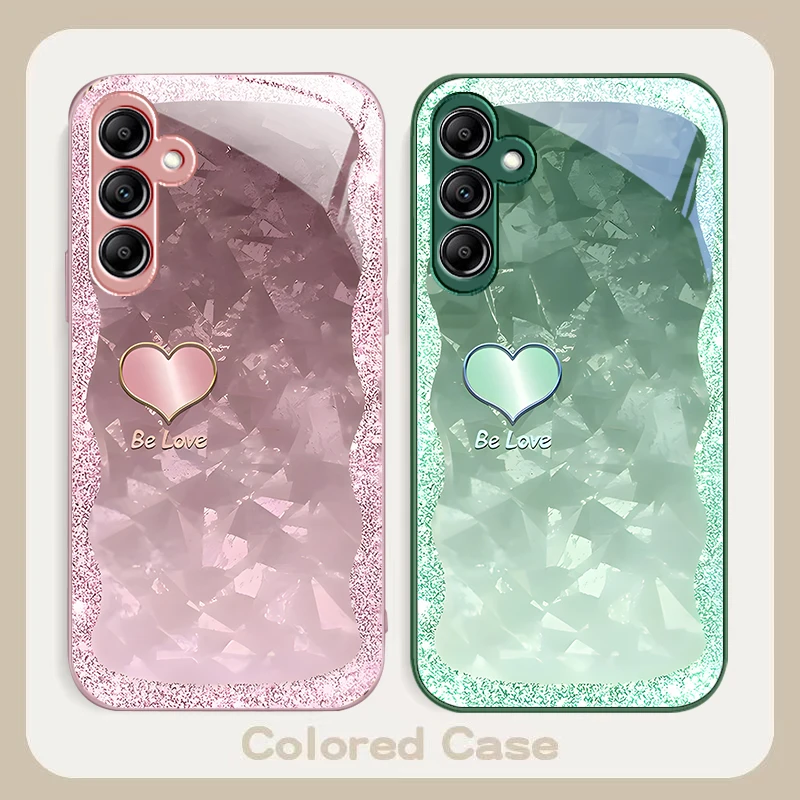 Gradient Purple Heart Glass Phone Case