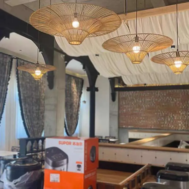 Très grande suspension rotin