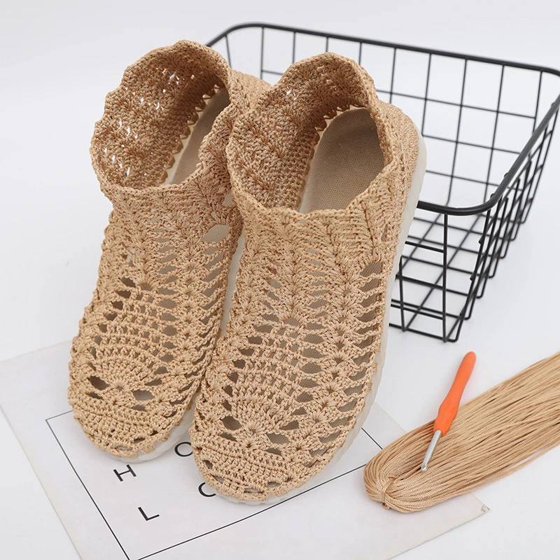 Nylon Cord Crochet Yarn Nylon Rope Silk Cord 100M Hollow Ice Silk Hook Thread Yarn Color Crochet Summer Nylon Cords DIY Hand-Woven Bracelet Braided Shoes Handicrafts