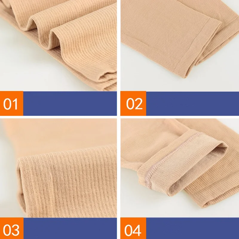 Elastic Knee High Stockings Open Toe Medical Calf Compression Stockings Varicose Veins Shaping Graduated Pressure