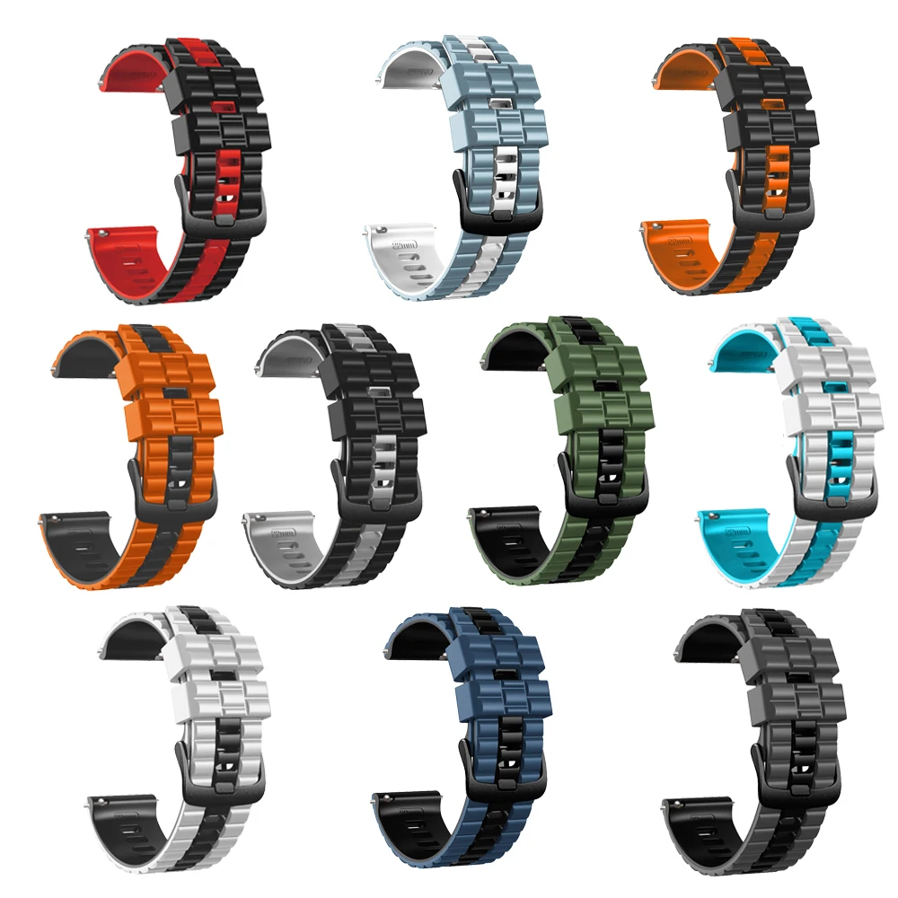 Versatile 22mm Silicone Watch Band - Stylish Strap