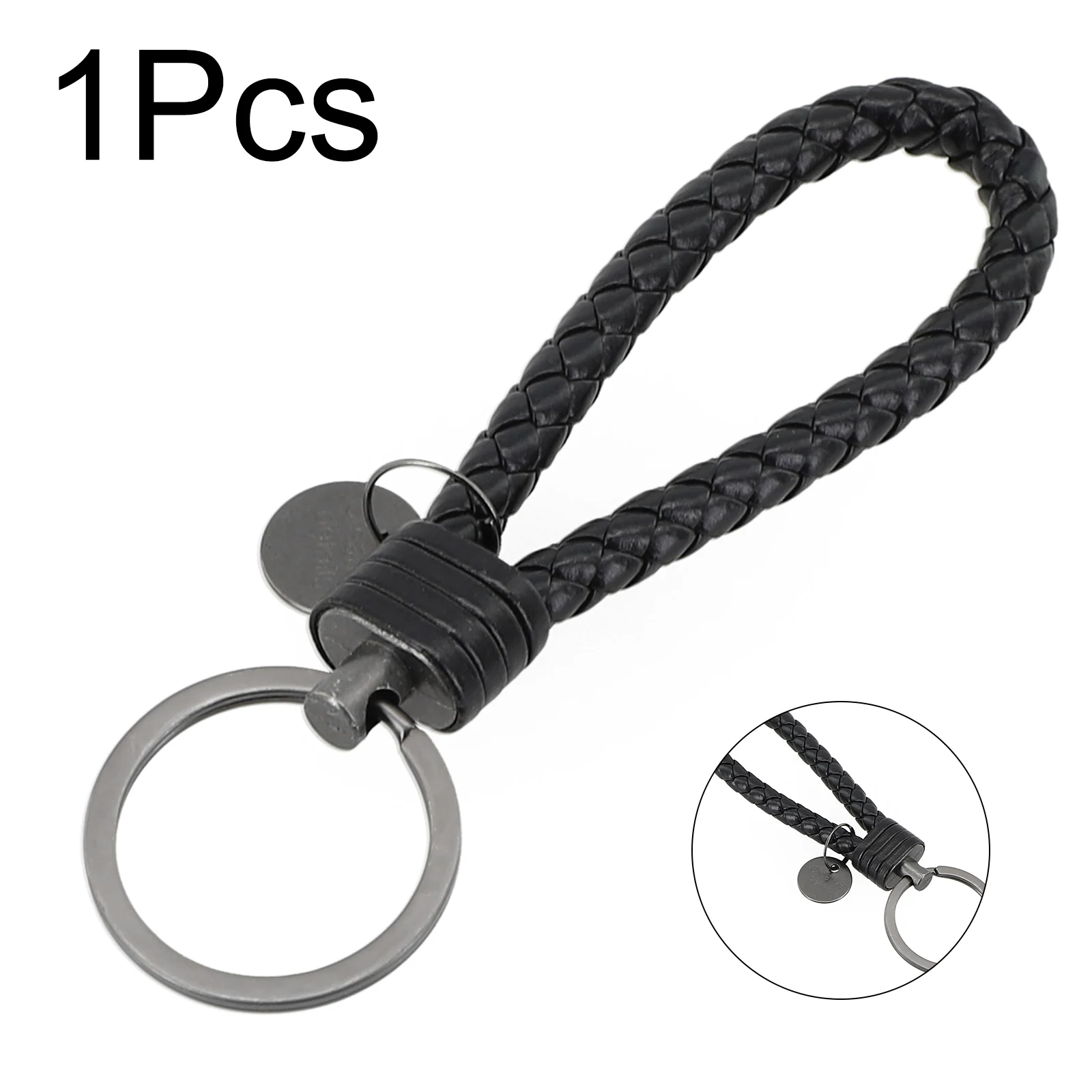 

Car Key Ring Black / Red Synthetic Leather Rope 1 X Key Chain Keychain Leather Strap Universal Accessories Car