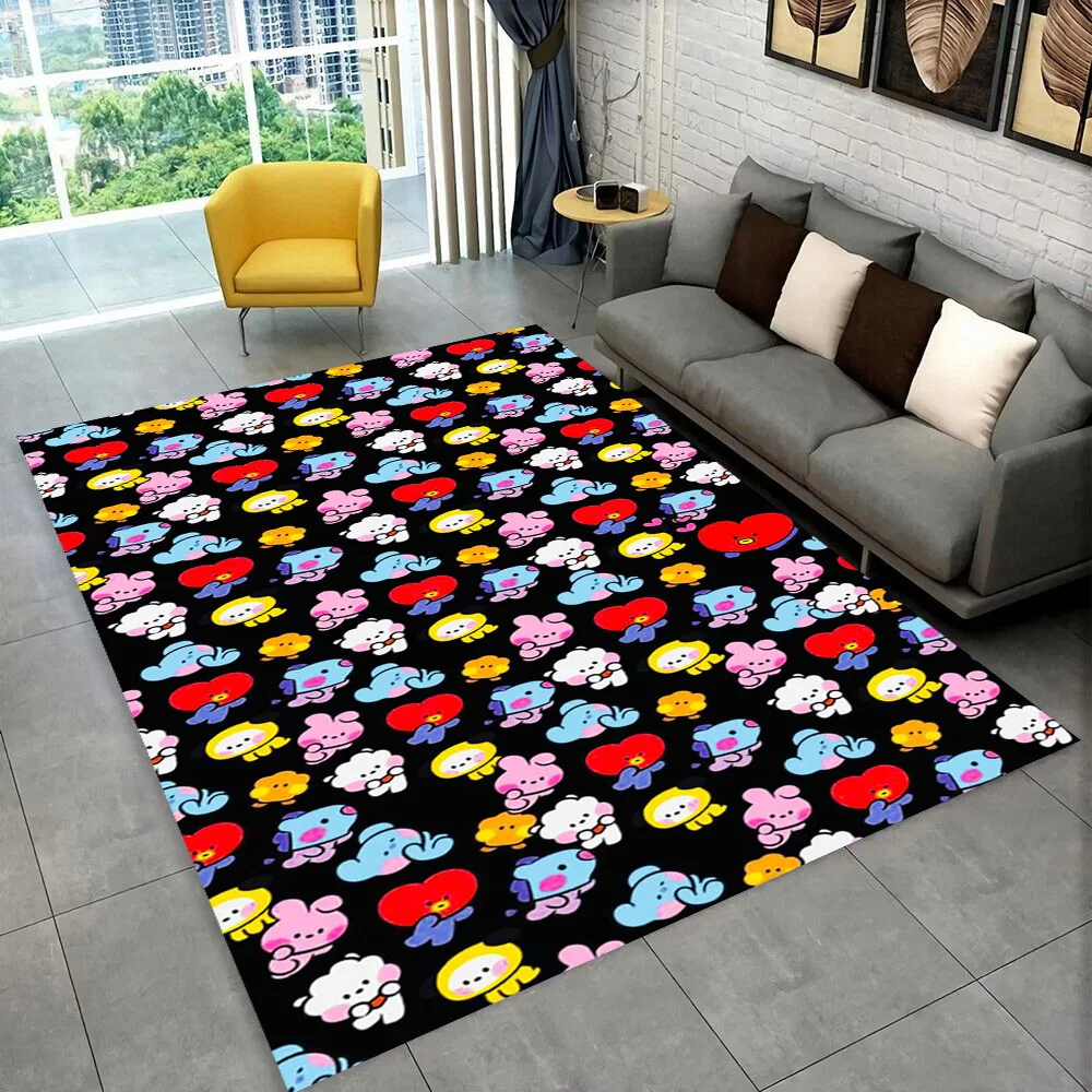 Kpop Rug Kpop Star B-BTS Jung Kook Kim JIN V Carpet Rug for Playroom Bedroom ...